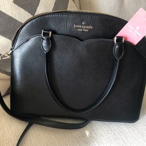 payton medium dome satchel BLACK